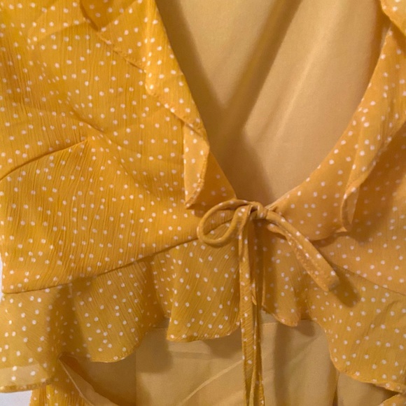Mini yellow poka dot dress - Picture 3 of 4